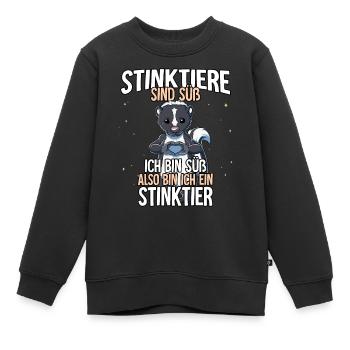 Stinktiere Sind Süß Stinktier - Kinder Premium Organic Sweatshirt - Schwarz - Vorne - AI Model Kid Female (0cm)