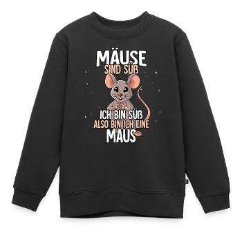 Mäuse Sind Süß Maus - Kinder Premium Organic Sweatshirt - Schwarz - Vorne - AI Model Kid Female (0cm)
