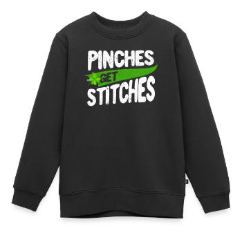 St Patrick’s Day Clover Lucky Irish Pinches Get - Sweat Premium enfant bio - noir - Devant - AI Model Kid Female (0cm)