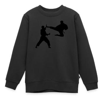 Karate MMA - Kinder Premium Organic Sweatshirt - Schwarz - Vorne - AI Model Kid Female (0cm)