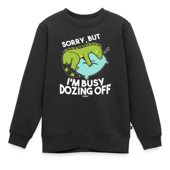 Leguan - Kinder Premium Organic Sweatshirt - Schwarz - Vorne - AI Model Kid Female (0cm)