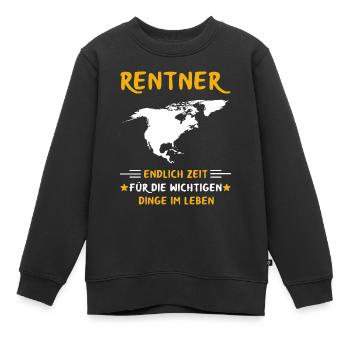 Rentner Rente Rentenbeginn Nordamerika USA - Kinder Premium Organic Sweatshirt - Schwarz - Vorne - AI Model Kid Female (0cm)