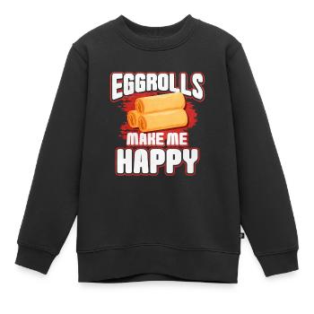 Cadeau de rouleau de printemps - Sweat Premium enfant bio - noir - Devant - AI Model Kid Female (0cm)