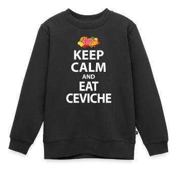 Ceviche - Kinder Premium Organic Sweatshirt - Schwarz - Vorne - AI Model Kid Female (0cm)