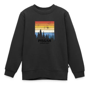 Forêt nationale de Pisgah - Sweat Premium enfant bio - noir - Devant - AI Model Kid Female (0cm)