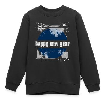 Bonne Année - Sweat Premium enfant bio - noir - Devant - AI Model Kid Female (0cm)