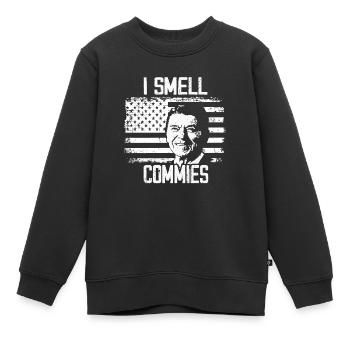 Ich rieche Kommunisten, Ronald Regan Präsident coo - Kinder Premium Organic Sweatshirt - Schwarz - Vorne - AI Model Kid Female (0cm)