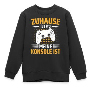 Zuhause Ist wo meine Konsole Ist - Kinder Premium Organic Sweatshirt - Schwarz - Vorne - AI Model Kid Female (0cm)