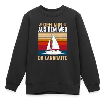 Landratte Seemann Matrose - Kinder Premium Organic Sweatshirt - Schwarz - Vorne - AI Model Kid Female (0cm)