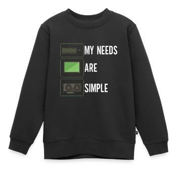 Programmierer Informatiker - Kinder Premium Organic Sweatshirt - Schwarz - Vorne - AI Model Kid Female (0cm)