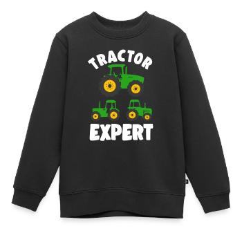 Farm Tractor Expert Farmer Boy Toddler Gift Idea - Kinder Premium Organic Sweatshirt - Schwarz - Vorne - AI Model Kid Female (0cm)