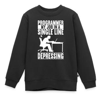 Programmeur Informaticien - Sweat Premium enfant bio - noir - Devant - AI Model Kid Female (0cm)