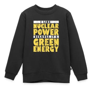 Nuclear Energy Radiation Nuclear Power Engineer - Kids Premium Organic Sweatshirt - black - Front - AI Model Kid Female (0cm)