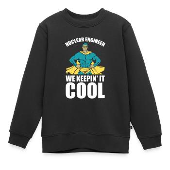 Nuclear Energy Radiation Nuclear Power Engineer - Kids Premium Organic Sweatshirt - black - Front - AI Model Kid Female (0cm)