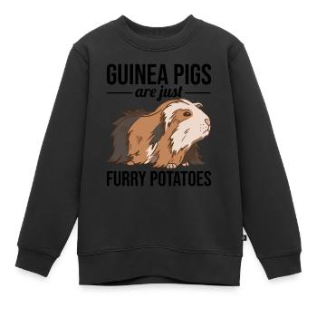 Lustige Meerschweinchen sind einfach pelzige Karto - Kinder Premium Organic Sweatshirt - Schwarz - Vorne - AI Model Kid Female (0cm)