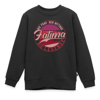 Die frau der Mythos die Legende Fatima - Kinder Premium Organic Sweatshirt - Schwarz - Vorne - AI Model Kid Female (0cm)