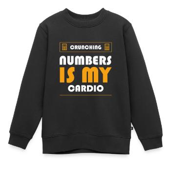 Crunching Numbers is My Cardio - Accountant Funny - Kids Premium Organic Sweatshirt - black - Front - AI Model Kid Female (0cm)