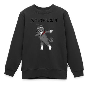 Ich liebe meinen Schnauzer - Kinder Premium Organic Sweatshirt - Schwarz - Vorne - AI Model Kid Female (0cm)