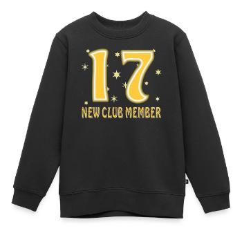 GEBURTSTAG 17 - Kinder Premium Organic Sweatshirt - Schwarz - Vorne - AI Model Kid Female (0cm)