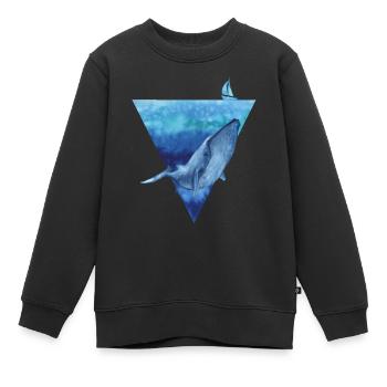 Rettet den Planeten / Rettet die Wale Wald Umwelts - Kinder Premium Organic Sweatshirt - Schwarz - Vorne - AI Model Kid Female (0cm)