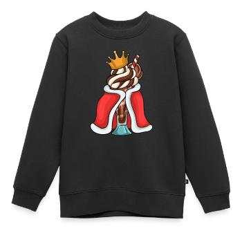 Milkshake Boisson au lait Cadeau au lait - Sweat Premium enfant bio - noir - Devant - AI Model Kid Female (0cm)