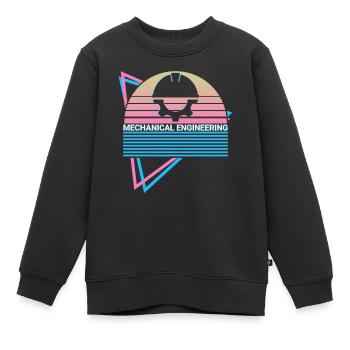 Maschinenbau Retro - Kinder Premium Organic Sweatshirt - Schwarz - Vorne - AI Model Kid Female (0cm)