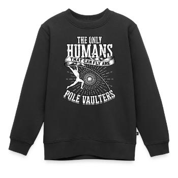 Pole Viertel und Feldstabhochsprung - Kinder Premium Organic Sweatshirt - Schwarz - Vorne - AI Model Kid Female (0cm)