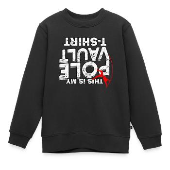 Pole Viertel und Feldstabhochsprung - Kinder Premium Organic Sweatshirt - Schwarz - Vorne - AI Model Kid Female (0cm)