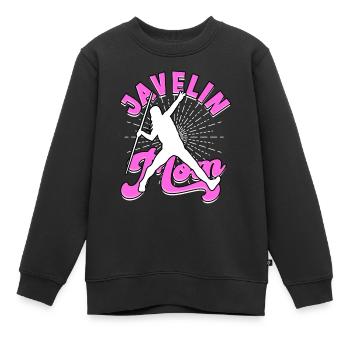 Le lancer du javelot fonctionne l’athlétisme de la mère - Sweat Premium enfant bio - noir - Devant - AI Model Kid Female (0cm)