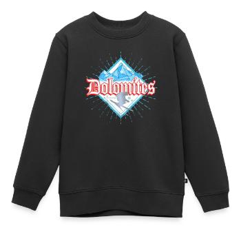 Dolomites Tyrol du Sud Skieur Rétro Vintage - Sweat Premium enfant bio - noir - Devant - AI Model Kid Female (0cm)