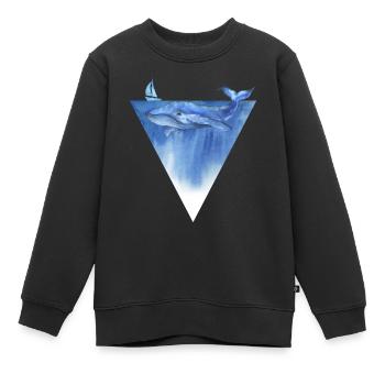 Rettet den Planeten / Rettet die Wale Wald Umwelts - Kinder Premium Organic Sweatshirt - Schwarz - Vorne - AI Model Kid Female (0cm)