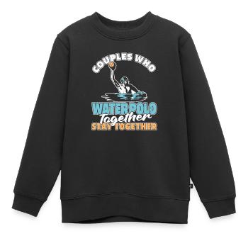 Couple water-polo water-polo - Sweat Premium enfant bio - noir - Devant - AI Model Kid Female (0cm)