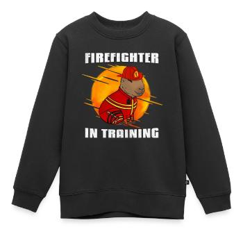 Feuerwehrmann in Ausbildung - Kinder Premium Organic Sweatshirt - Schwarz - Vorne - AI Model Kid Female (0cm)