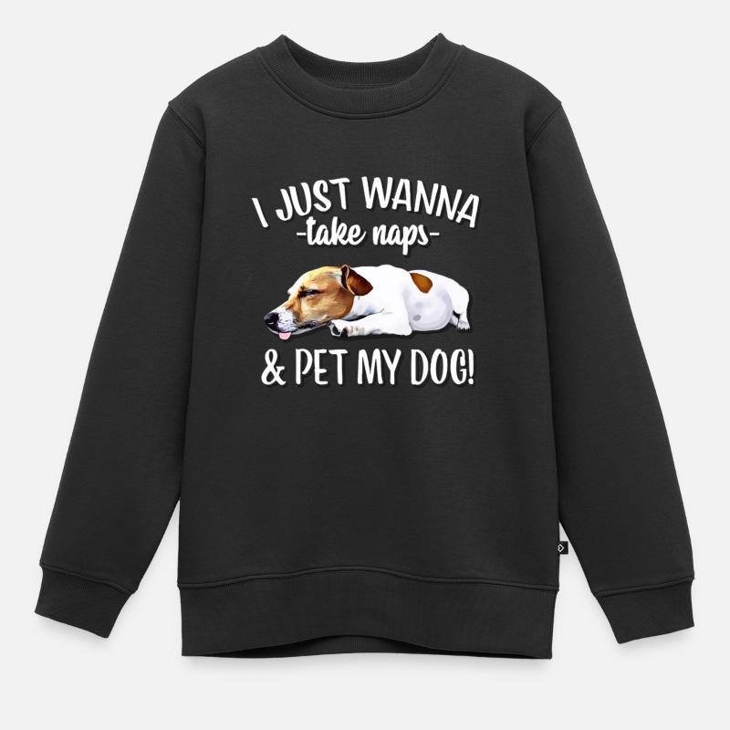 Jack Russell - Sweat Premium enfant bio - noir