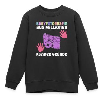 Babyfotografin Aus Millionen Kleiner Gründe - Kinder Premium Organic Sweatshirt - Schwarz - Vorne - AI Model Kid Female (0cm)