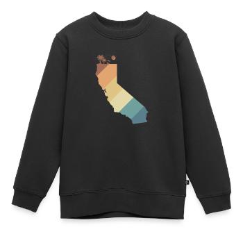 California Kartenumriss USA Amerika - Kinder Premium Organic Sweatshirt - Schwarz - Vorne - AI Model Kid Female (0cm)