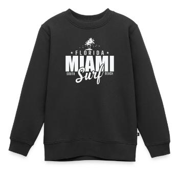 Florida Miami Surf south Beach USA Amerika - Kinder Premium Organic Sweatshirt - Schwarz - Vorne - AI Model Kid Female (0cm)