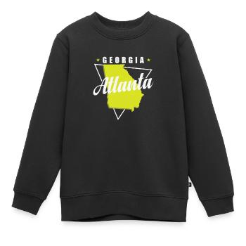 Georgia Atlanta USA Amerika Bundesstaat - Kinder Premium Organic Sweatshirt - Schwarz - Vorne - AI Model Kid Female (0cm)