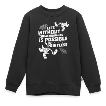 Astronaut - Kinder Premium Organic Sweatshirt - Schwarz - Vorne - AI Model Kid Female (0cm)