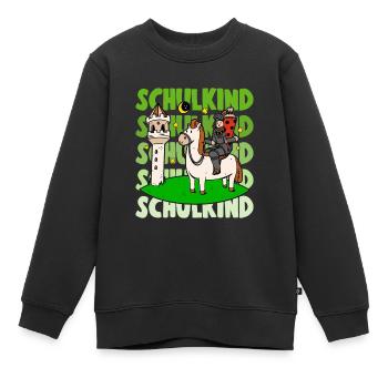 Einschulung Junge Rakete Schultüte Schulanfänger - Kinder Premium Organic Sweatshirt - Schwarz - Vorne - AI Model Kid Female (0cm)