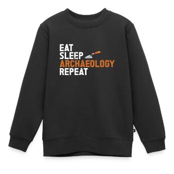 Archéologie - Sweat Premium enfant bio - noir - Devant - AI Model Kid Female (0cm)