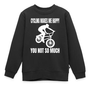 Radeln Mountainbike Fahrrad Radfahren Fahrradtour - Kinder Premium Organic Sweatshirt - Schwarz - Vorne - AI Model Kid Female (0cm)