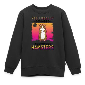 Hamster Hamster Wheel Golden Hamster Hamster - Kids Premium Organic Sweatshirt - black - Front - AI Model Kid Female (0cm)