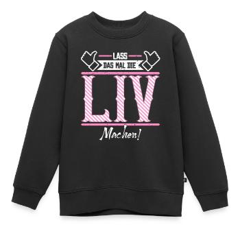 Liv Geschenkidee Geschenk Geburtstag - Kinder Premium Organic Sweatshirt - Schwarz - Vorne - AI Model Kid Female (0cm)