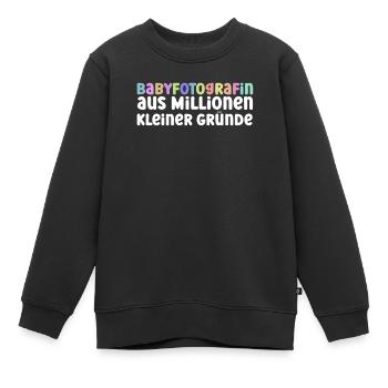 Babyfotografin Aus Millionen Kleiner Gründe - Kinder Premium Organic Sweatshirt - Schwarz - Vorne - AI Model Kid Female (0cm)