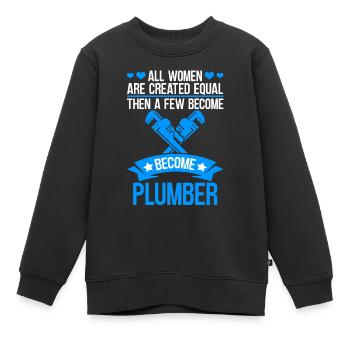 Pipe installation Pipe installer pipes - Kids Premium Organic Sweatshirt - black - Front - AI Model Kid Female (0cm)