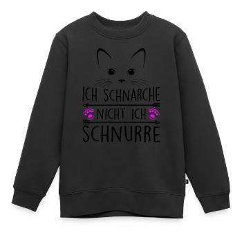 Ich Schnarche Nicht Ich Schnurre - Kinder Premium Organic Sweatshirt - Schwarz - Vorne - AI Model Kid Female (0cm)