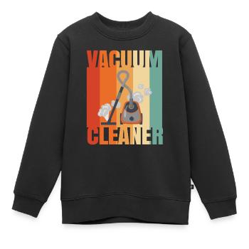 Aspirateur Nettoyant Personne Cadeau - Sweat Premium enfant bio - noir - Devant - AI Model Kid Female (0cm)