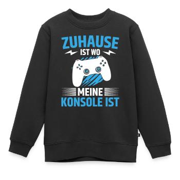 Zuhause Ist Wo Meine Konsole Ist - Kinder Premium Organic Sweatshirt - Schwarz - Vorne - AI Model Kid Female (0cm)