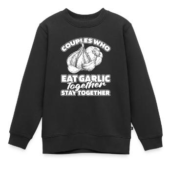 Knoblauch Knobi Knofi Paar - Kinder Premium Organic Sweatshirt - Schwarz - Vorne - AI Model Kid Female (0cm)